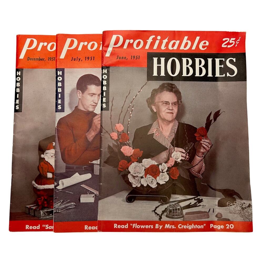 Vintage‎ Ephemera Profitable Hobbies Magazines Lot of 3 #4